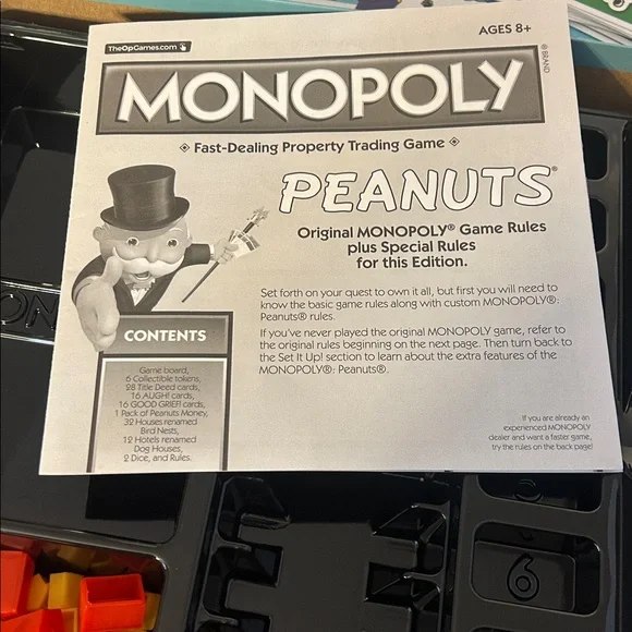 Peanuts Monopoly board game opened played once complete like new  condition - Picture 5 of 9